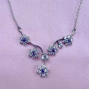 Pandora Forget Me Not, Purple Necklace